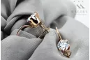 Oro rosa antiguo original de 14k Circón Pendientes Joyería vintage vec056r